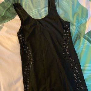 Topshop black cotton dress
